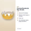 CORONA DORADA DE REY 10 UDS - características principales