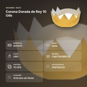 CORONA DORADA DE REY 10 UDS - resumen de atributos