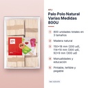 PALO POLO NATURAL VARIAS MEDIDAS 800U - características principales