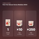PALO POLO NATURAL VARIAS MEDIDAS 800U - formato de venta: caja de 10, palé de 250