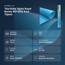 TELA ROLLO TEJIDO ROYAL BONDY 80X25M AZUL TEJANO - resumen de atributos