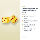 DADOS GIGANTES DE FOAM 12,5CM SET 2UDS - características principales