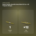 PAPEL CELOFÁN AMARILLO INETA ROLLO 50 CM × 65 TREPADO 25HOJAS - formato de venta: caja de 12
