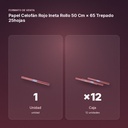 PAPEL CELOFÁN ROJO INETA ROLLO 50 CM × 65 TREPADO 25HOJAS - formato de venta: caja de 12