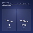 PAPEL CELOFÁN TRANSPARENTE INETA ROLLO 50 CM × 65 TREPADO 25HOJAS - formato de venta: caja de 12