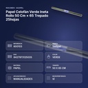 PAPEL CELOFÁN VERDE INETA ROLLO 50 CM × 65 TREPADO 25HOJAS - resumen de atributos