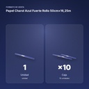 PAPEL CHAROL AZUL FUERTE ROLLO 50CM×16,25M - formato de venta: caja de 10