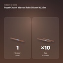 PAPEL CHAROL MARRON ROLLO 50CM×16,25M - formato de venta: caja de 10