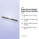 PAPEL CHAROL NEGRO ROLLO 50CM×16,25M - características principales