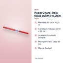 PAPEL CHAROL ROJO  ROLLO 50CM×16,25M - características principales