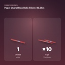 PAPEL CHAROL ROJO  ROLLO 50CM×16,25M - formato de venta: caja de 10