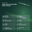 PAPEL CHAROL VERDE ROLLO 50CM×16,25M - resumen de atributos
