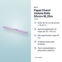 PAPEL CHAROL VIOLETA ROLLO 50CM×16,25M - características principales
