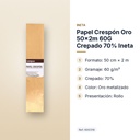 PAPEL CRESPÓN ORO 50×2M 60G CREPADO 70% INETA  - características principales