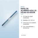 PAPEL DE ALUMINIO AZUL 25 HOJAS 50x65CM - características principales