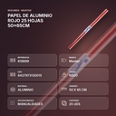 PAPEL DE ALUMINIO ROJO 25 HOJAS 50x65CM - resumen de atributos