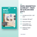 PAPEL MAGNÉTICO A4 INKJET – PACK DE 8 HOJAS (650 g/m²) - características principales