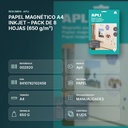 PAPEL MAGNÉTICO A4 INKJET – PACK DE 8 HOJAS (650 g/m²) - resumen de atributos