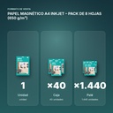 PAPEL MAGNÉTICO A4 INKJET – PACK DE 8 HOJAS (650 g/m²) - formato de venta: caja de 40, palé de 1440