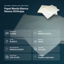 PAPEL MANILA BLANCO RESMA 500HOJAS  - resumen de atributos
