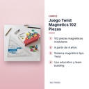 JUEGO TWIST MAGNETICS 102 PIEZAS - características principales