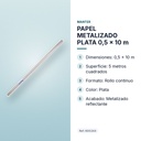 PAPEL METALIZADO PLATA 0,5 x 10 m - características principales