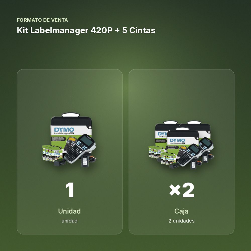 KIT LABELMANAGER 420P + 5 CINTAS - formato de venta: caja de 2