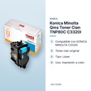 KONICA MINOLTA QMS TONER CIAN TNP80C C3320I - características principales