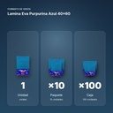 LAMINA EVA PURPURINA AZUL 40X60 - formato de venta: paquete de 10, caja de 100