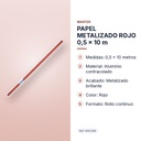 PAPEL METALIZADO ROJO 0,5 x 10 m - características principales