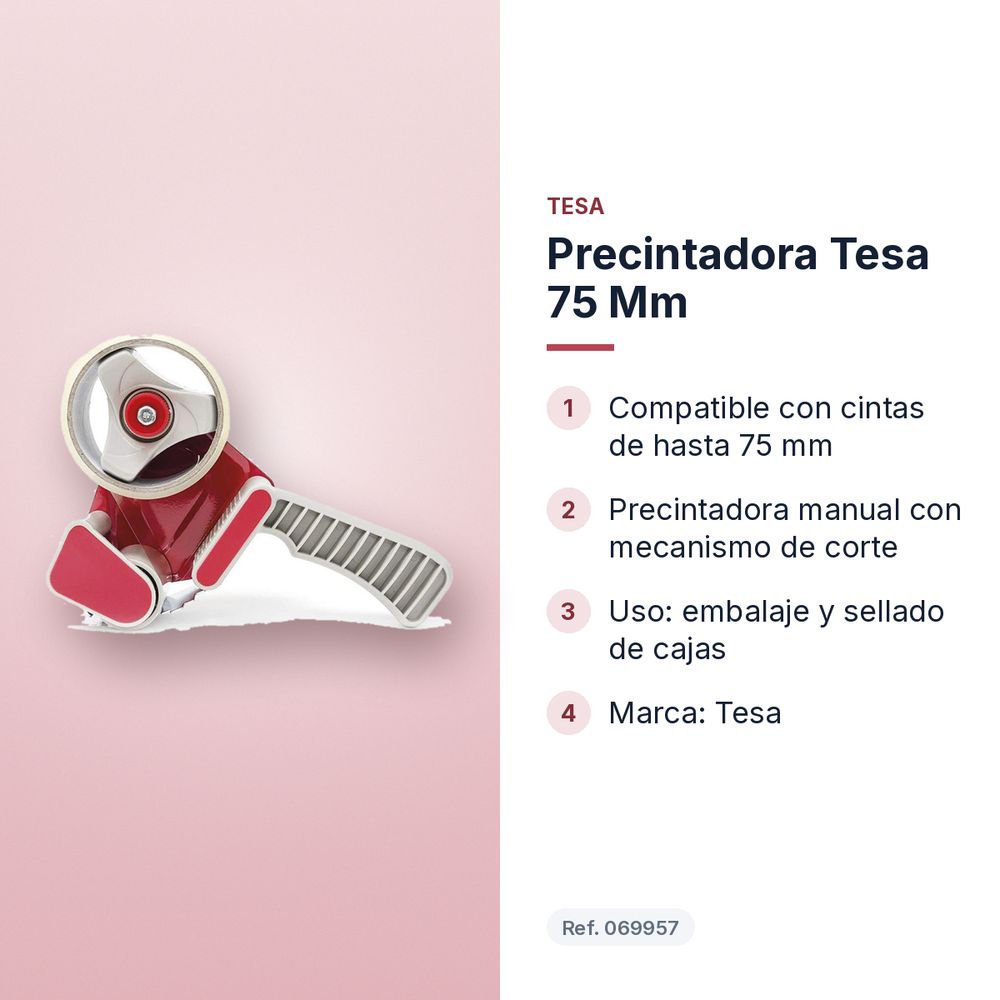PRECINTADORA TESA 75 MM - características principales