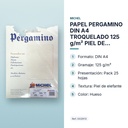 PAPEL PERGAMINO DIN A4 TROQUELADO 125 g/m² PIEL DE ELEFANTE COLOR HUESO PACK 25 HOJAS - características principales