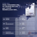 PAPEL PERGAMINO DIN A4 TROQUELADO 200 g/m² COLOR MARMOLEADO GRIS PACK 25 HOJAS - resumen de atributos
