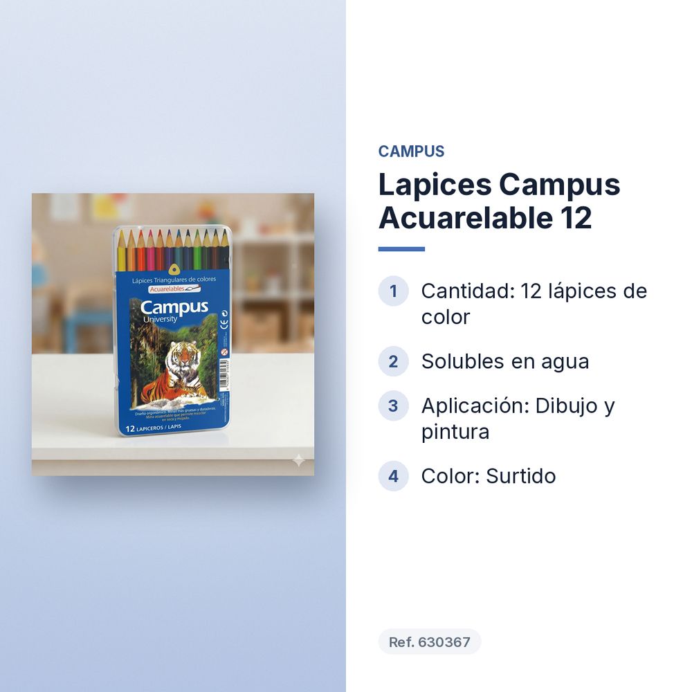 LAPICES CAMPUS ACUARELABLE 12 - características principales