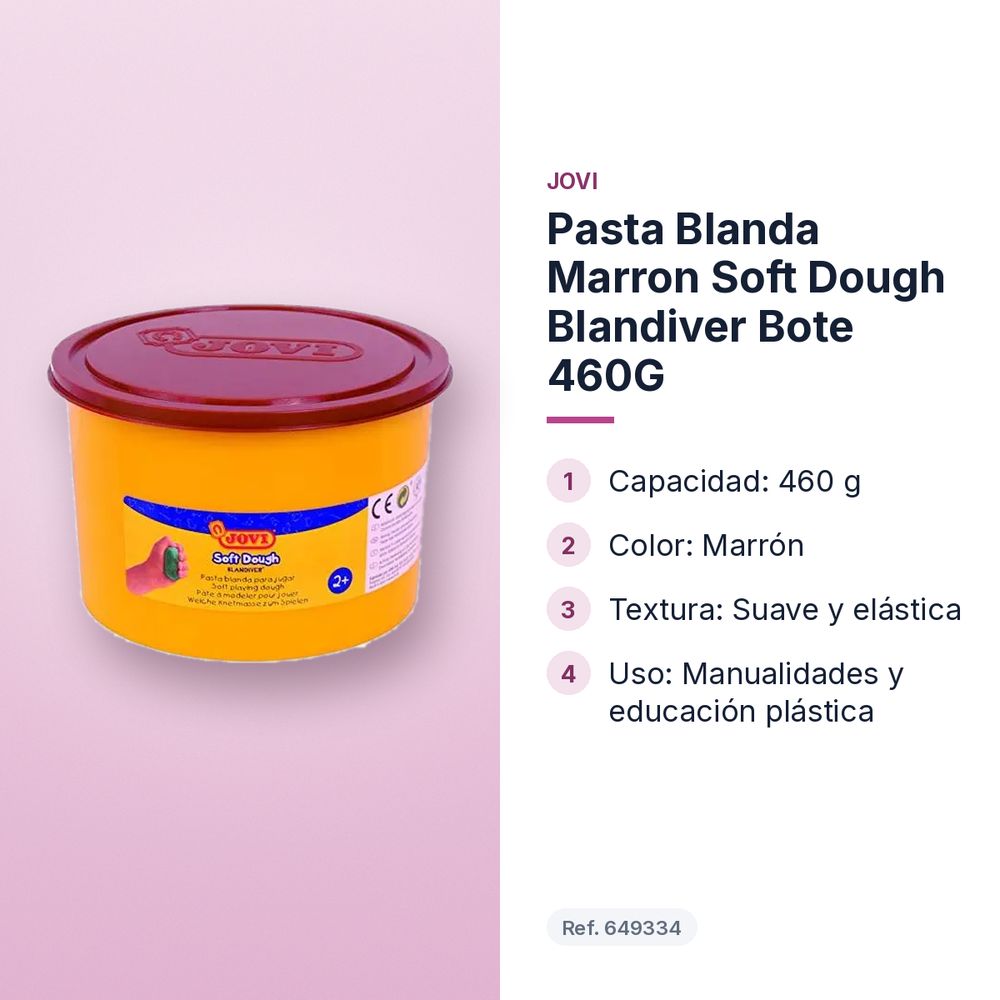 PASTA BLANDA MARRON SOFT DOUGH BLANDIVER BOTE 460G - características principales