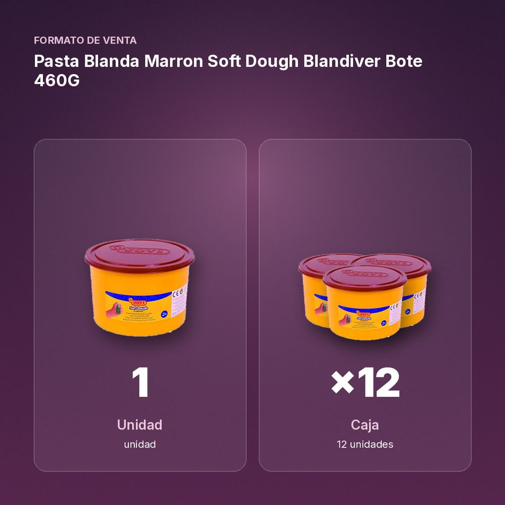 PASTA BLANDA MARRON SOFT DOUGH BLANDIVER BOTE 460G - formato de venta: caja de 12