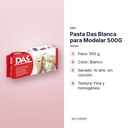 PASTA DAS BLANCA PARA MODELAR 500G - características principales