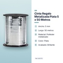 CINTA REGALO METALIZADA PLATA 5 X 50 METROS - características principales