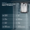 CINTA REGALO METALIZADA PLATA 5 X 50 METROS - resumen de atributos