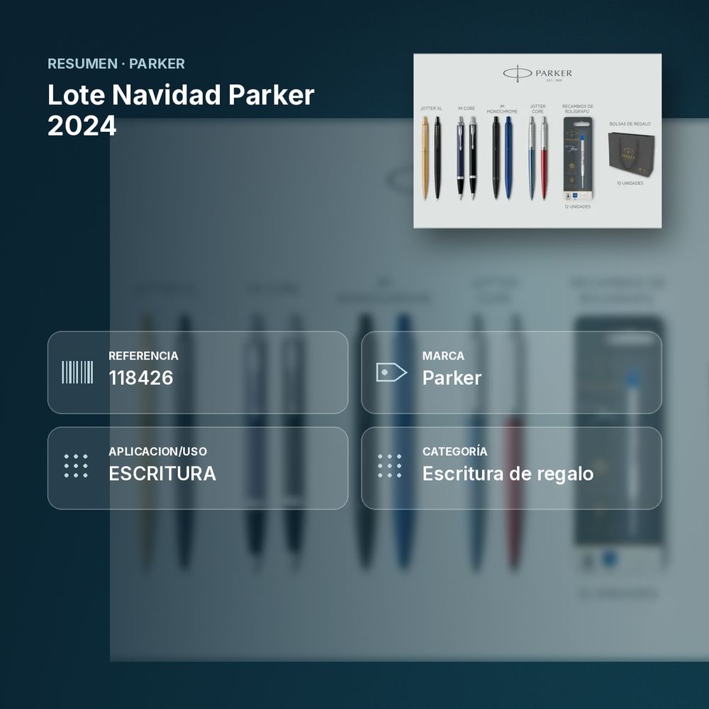 LOTE NAVIDAD PARKER 2024 - resumen de atributos
