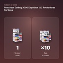 ROTULADOR EDDING 3000 EXPOSITOR 120 ROTULADORES SURTIDOS - formato de venta: caja de 10