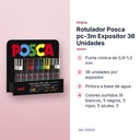 ROTULADOR POSCA PC-3M EXPOSITOR 36 UNIDADES - características principales