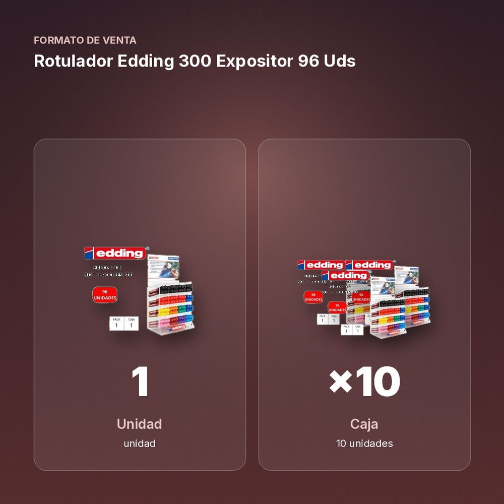 ROTULADOR EDDING 300 EXPOSITOR 96 UDS - formato de venta: caja de 10