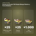 PUNZÓN DE PICADO 769 SIMPLE MANGO PLÁSTICO Y PUNTA METÁLICA - formato de venta: paquete de 25, caja de 1000