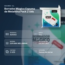 BORRADOR MÁGICO ESPUMA DE MELAMINA PACK 2 UDS - resumen de atributos