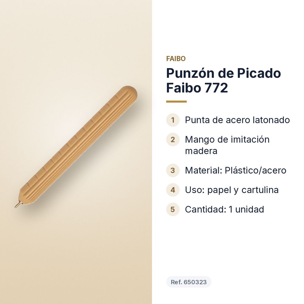 PUNZÓN DE PICADO FAIBO 772 - características principales