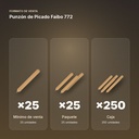 PUNZÓN DE PICADO FAIBO 772 - formato de venta: paquete de 25, caja de 250