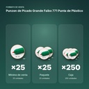 PUNZON DE PICADO GRANDE FAIBO 771 PUNTA DE PLÁSTICO - formato de venta: paquete de 25, caja de 250