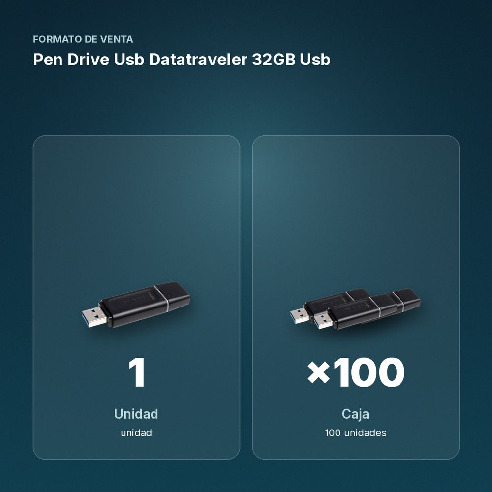 PEN DRIVE USB  DATATRAVELER  32GB USB - formato de venta: caja de 100