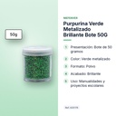 PURPURINA VERDE METALIZADO BRILLANTE BOTE 50G  - características principales
